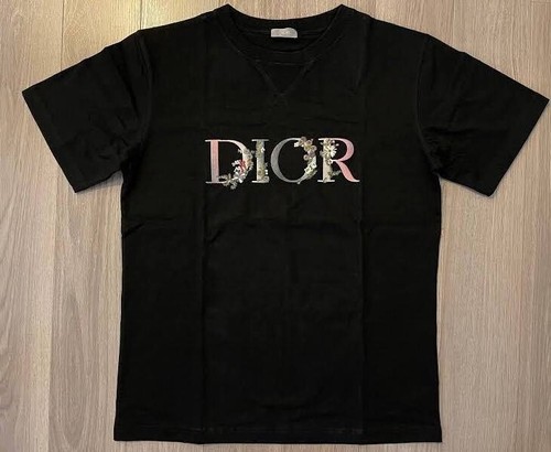 dior flower logo t shirt